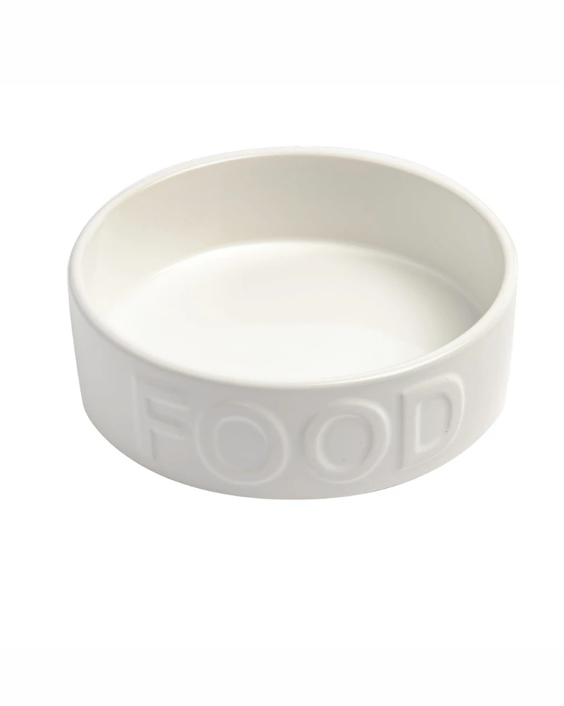 PARK LIFE DESIGNS Classic Food Ceramic Pet Bowl In White - Image 4