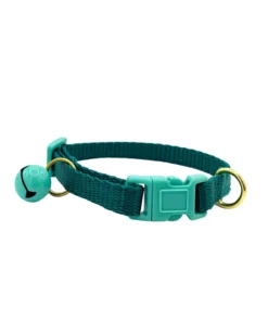 MAJOR DARLING Breakaway Cat Collar In Teal (Made In The USA)