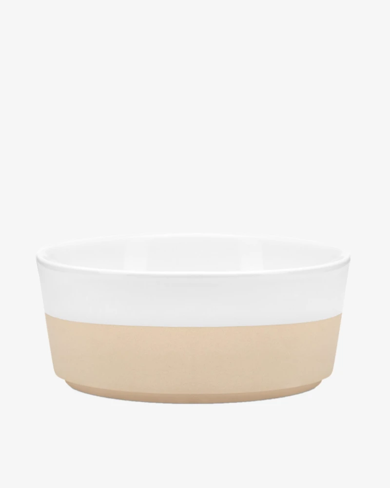 WAGGO Textured Dipper Ceramic Dog Bowl In White - Image 2