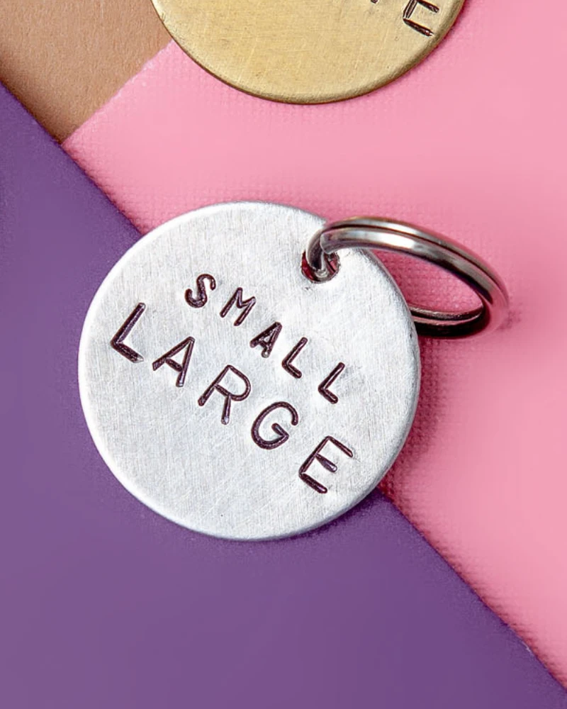 WOWIE GOODS Custom-Stamped Round Pet Name Tag In Copper, Brass, Or Aluminum (Custom/Drop-Ship) - Image 9