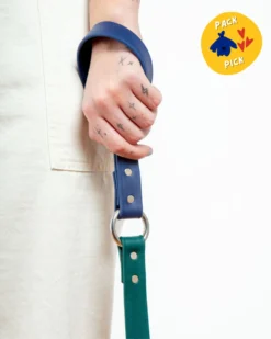 DOG & CO. COLLECTION City Leash In Hunter Green & Navy (4 Or 6 Foot) (Made In The USA)