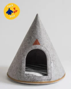 NOOEE PET Lucy Soft Grey Dog Cave (Medium)