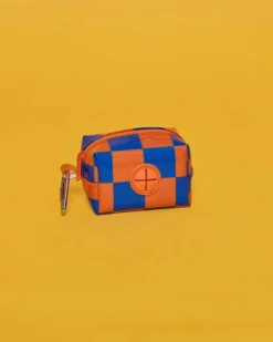 WARE OF THE DOG Checkered Vinyl Poo Pouch Holder