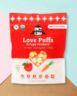 LORD JAMESON Crispy Orchard Love Puffs Organic Dog Treats