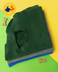 GOLD PAW Pullover Stretch Dog Fleece In Hunter Green