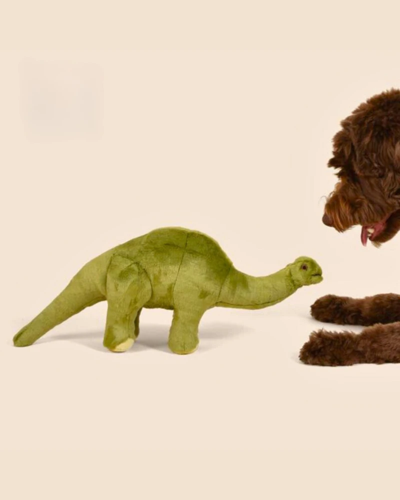 FLUFF & TUFF Emily Brontosaurus Squeaky Dog Plush Toy - Image 2