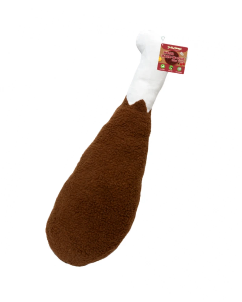 ROYAL PETS Mega BBQ Drumstick Plush Squeaky Dog Toy (2' In Length) - Image 2