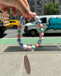 BEAD BAR Silicone Beaded Necklace For Dogs (Made In The USA)