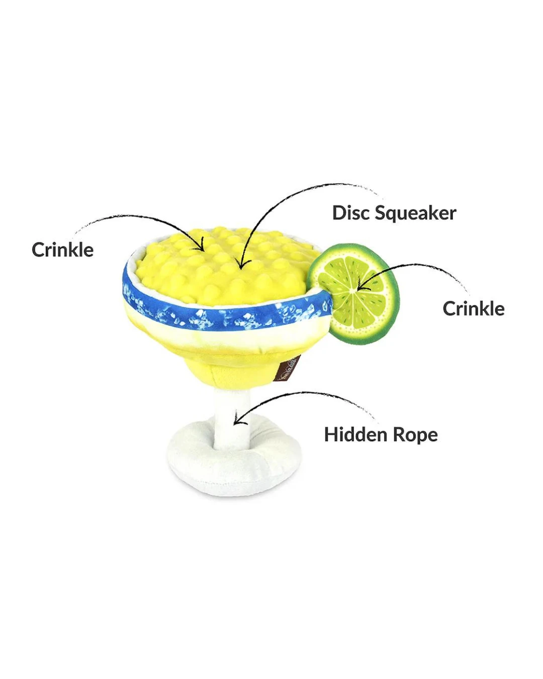 P.L.A.Y. Pup-arita Squeaky Plush Dog Toy - Image 4