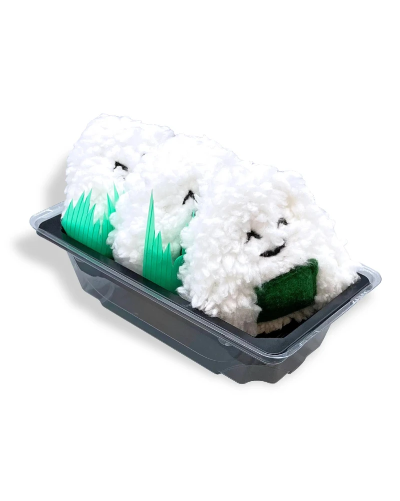 CROCHET KITTY Yummy Catnip Onigiri Cat Toy (Made In The USA) - Image 2