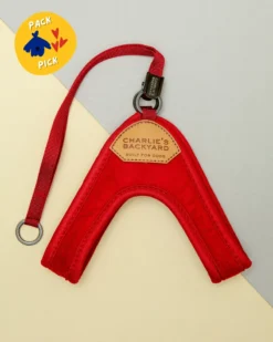 CHARLIE'S BACKYARD Adjustable Easy Dog Harness In Red