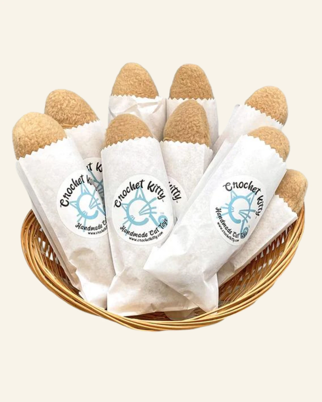 CROCHET KITTY Mini French Baguette With Catnip (Made In The USA) - Image 2