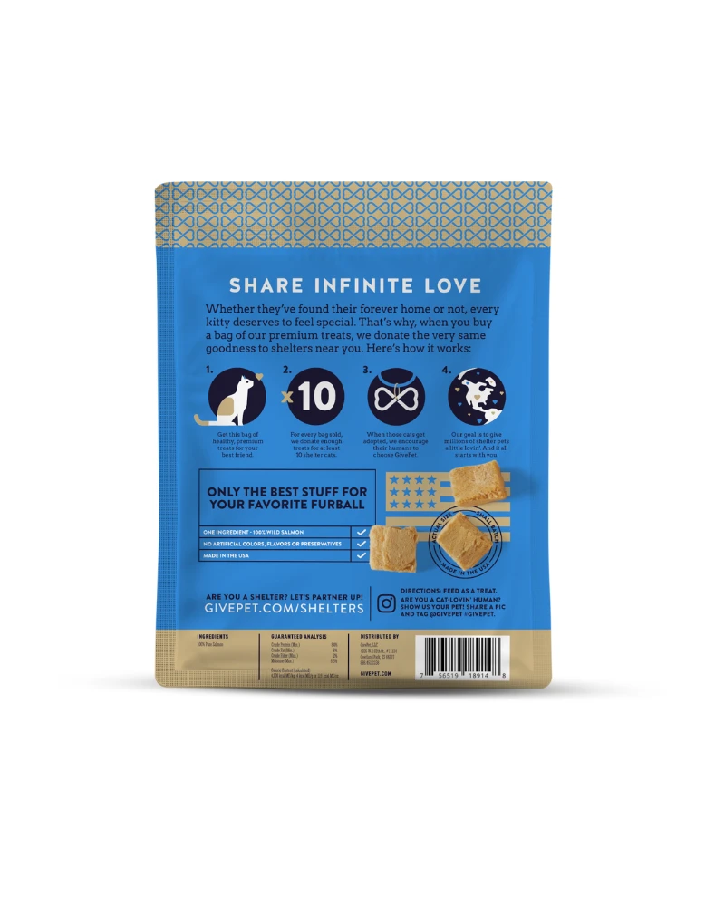 GIVEPET Purrfect Cast Freeze-Dried Salmon Cat Treats - Image 3
