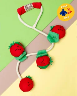 THE FURRYFOLKS Cherry Tomato Nose Work & Tug Dog Toy