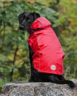 GF PET Reversible Waterproof Big Dog Raincoat In Red Plaid (FINAL SALE)