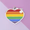 MY FAMILY Rainbow Heart Custom Pet ID Tag