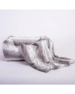 HELLO DOGGIE Cashmere Collection Faux-Fur Dog Bed In Soft Grey (Custom/Direct-Ship) (Made In The USA)