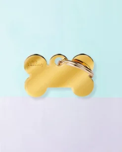 MY FAMILY Bonne Bone In Golden Brass Custom Pet ID Tag