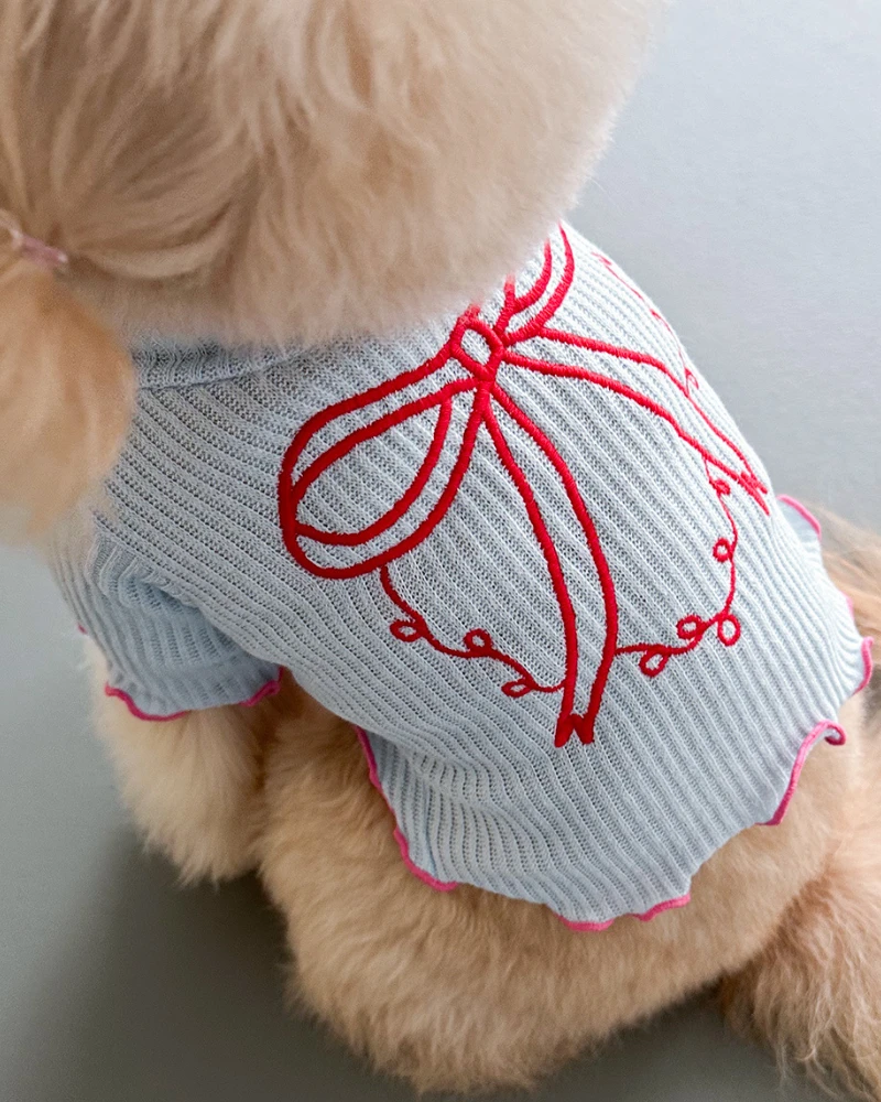 COTE A COTE Coquette Bow Dog T-Shirt - Image 7