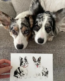 Alexandra Schmeling Fine Art (ADD-ON ONLY) Custom Watercolor Pet Portrait (Addt'l Pet)