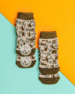 DOGGIE DESIGN Non-Skid Dog Socks In Camo