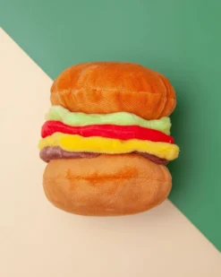 P.L.A.Y. American Classic Hamburger Plush Dog Toy