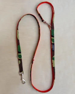 WAGWEAR Cordura Metro Convertible Dog Leash In Camo & Neon Orange