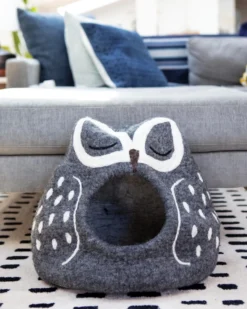DHARMA DOG | DHARMA CAT Grey Owl Wool Pet Cave