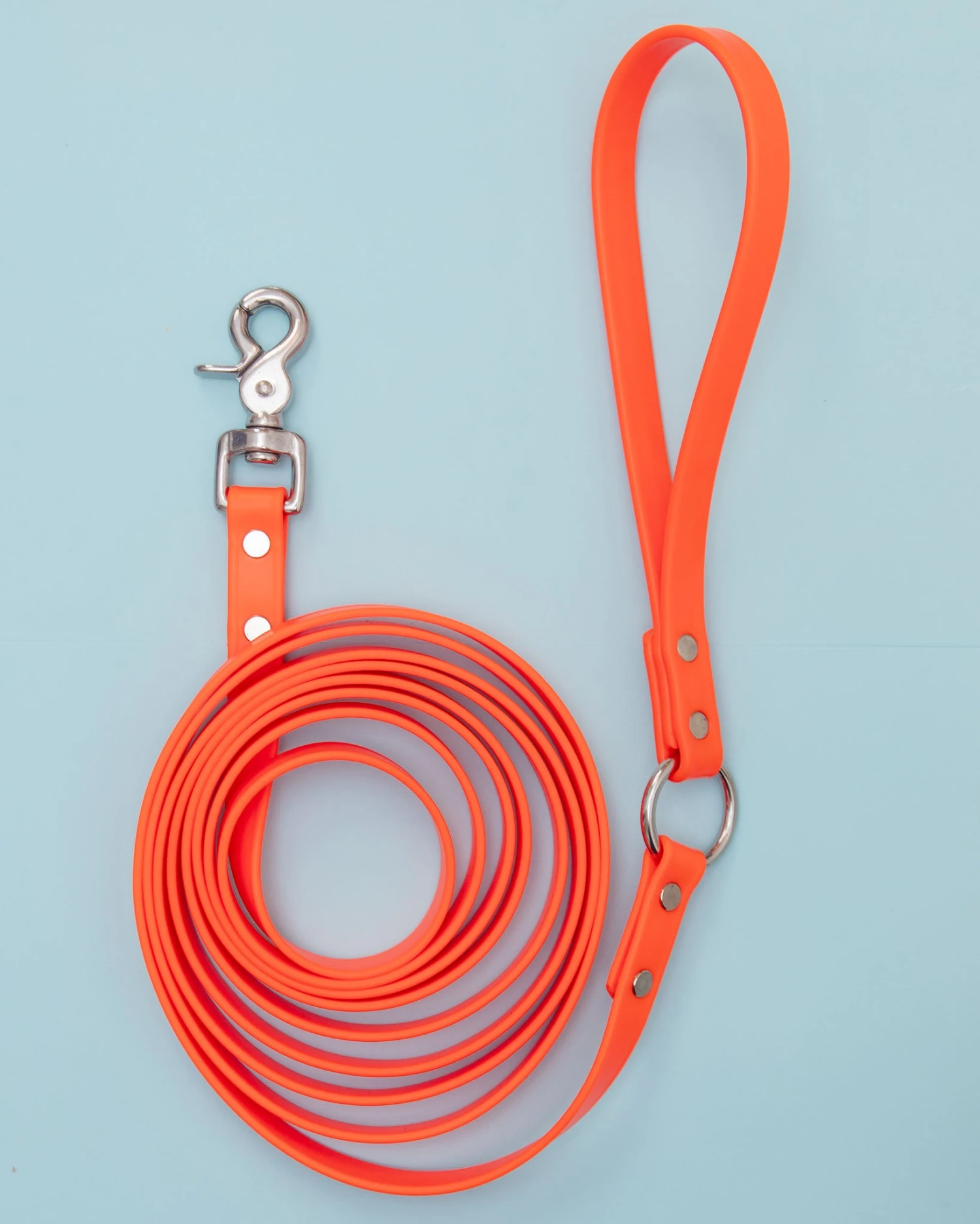 DOG & CO. COLLECTION Weekend Long Leash In Neon Orange (10 Or 20 Foot) (Made In The USA) - Image 4