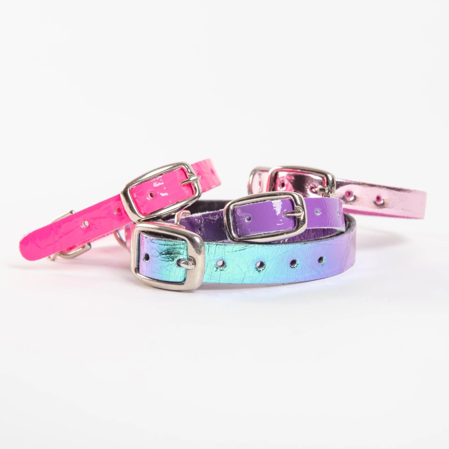 TRACEY TANNER The Cleo Leather Tag Collar In Purple Patent (DOG & CO. Exclusive) - Image 2