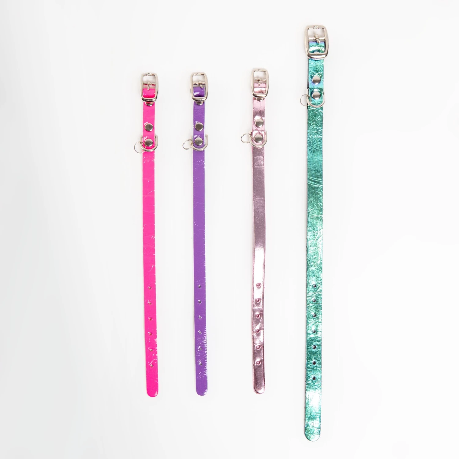 TRACEY TANNER The Cleo Leather Tag Collar In Purple Patent (DOG & CO. Exclusive) - Image 4