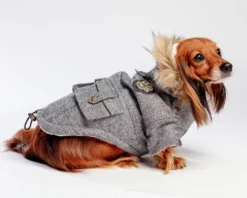 CANADA POOCH Alaskan Army Dog Parka In Salt And Pepper (FINAL SALE)