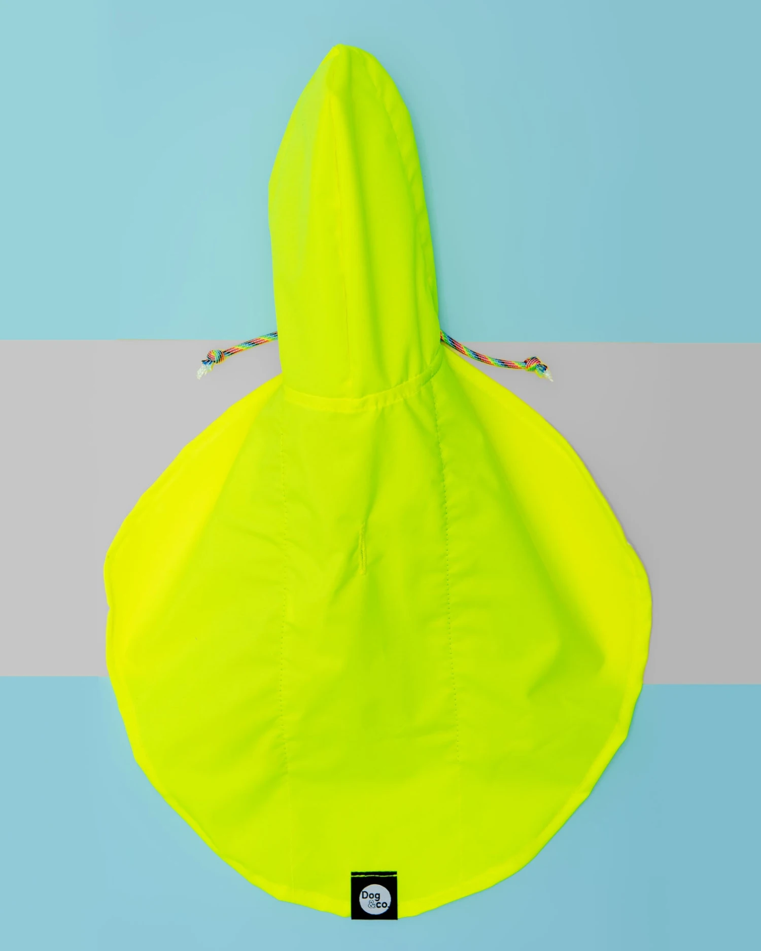 DOG & CO. COLLECTION Action Jacket Pull-On Raincoat In Safety Yellow + Blue (Made In NYC) - Image 9