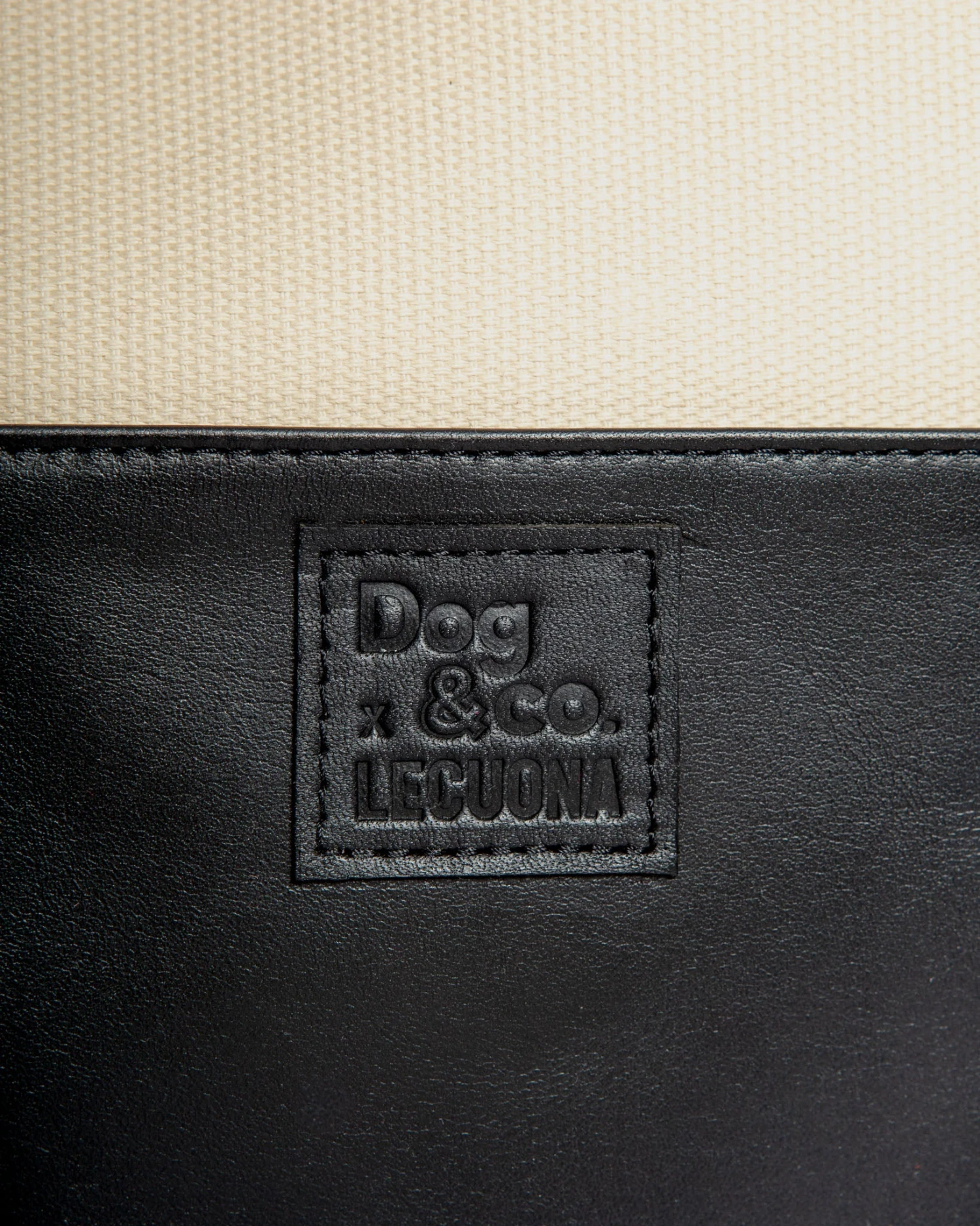 LECUONA X DOG & CO. Black Leather & Natural Canvas Luxe Dog Carrier <br>(Made In Mexico)<br>(Dog & Co. Exclusive) - Image 6