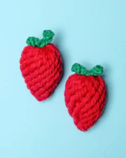 KNOTTY PAWS Eco-Friendly Strawberry Rope Dog Toy