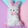 OOMALOO Fuzzy White Bunny Squeaky Dog Toy (FINAL SALE)