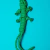 KNOTTY PAWS Homemade Eco-Friendly Green Lizard Dog Rope Toy