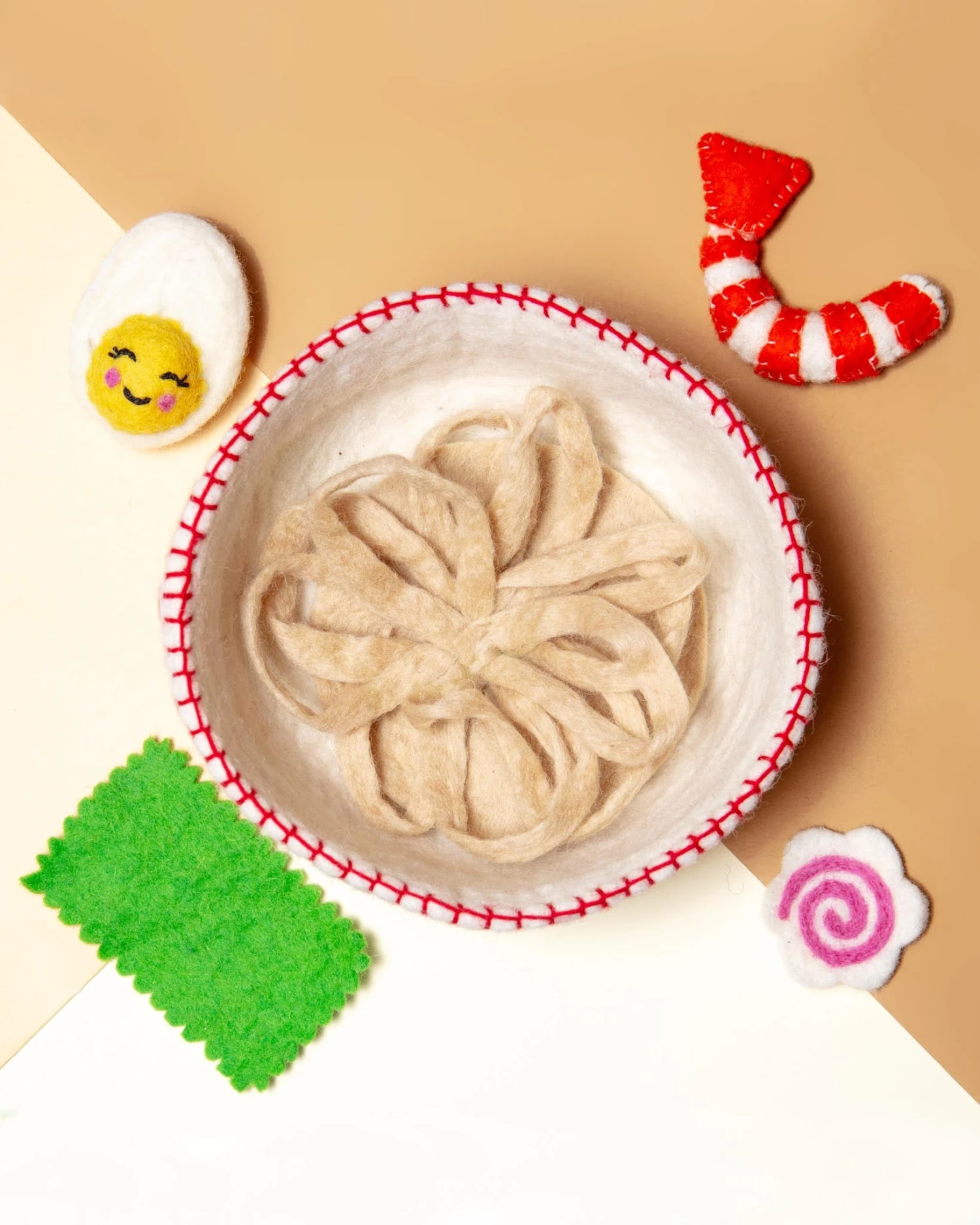 GONE TO THE DOGS Wool Ramen Bowl Dog Toy - Image 3