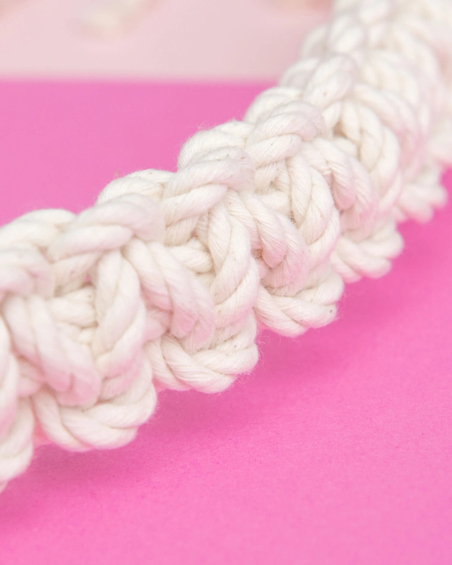 EMBER & IVORY Macrame Seat Belt Dog Restraint In Natural (Made In The USA) - Image 2