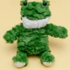 PET LOU Fred The Frog Squeaky Plush Dog Toy