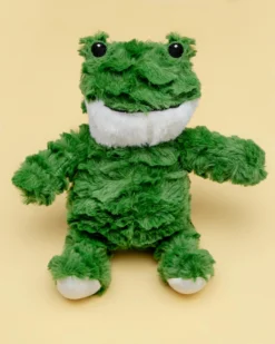 PET LOU Fred The Frog Squeaky Plush Dog Toy