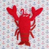 KNIT KNACKS Lurch The Lobster Organic Knit Squeaky Dog Toy