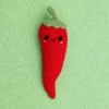 KNIT KNACKS Chili P. Pepper Organic Cotton Knit Dog Toy