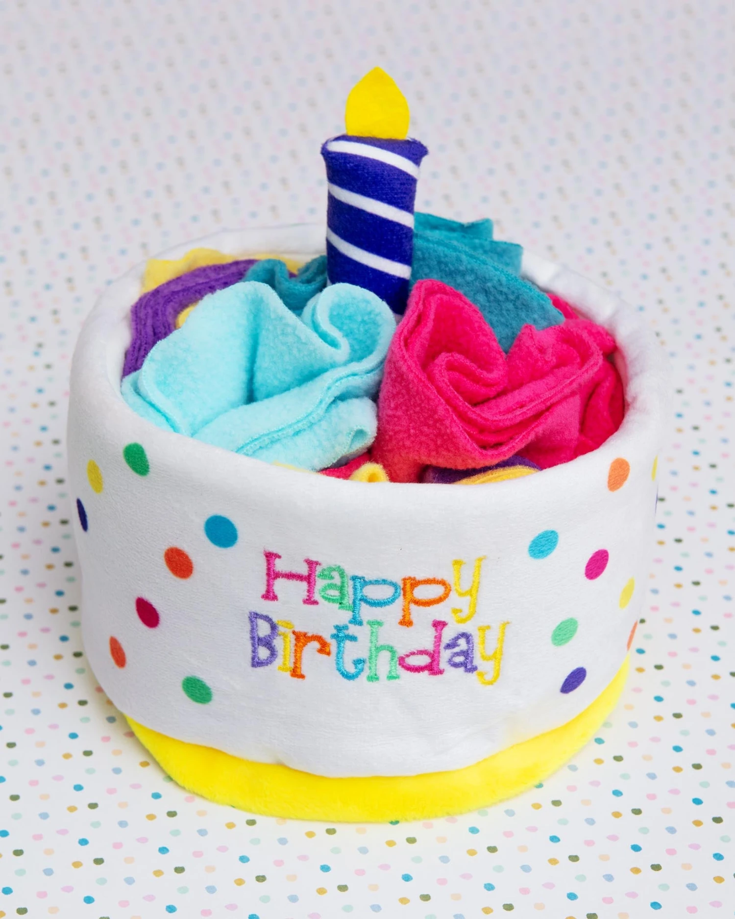 FOU FOU BRANDS Birthday Cake Snuffle Dog Toy