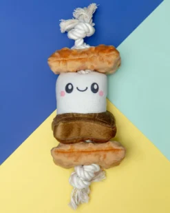 ORIGINAL TERRITORY S'mores Squeaky Rope Tug Dog Toy