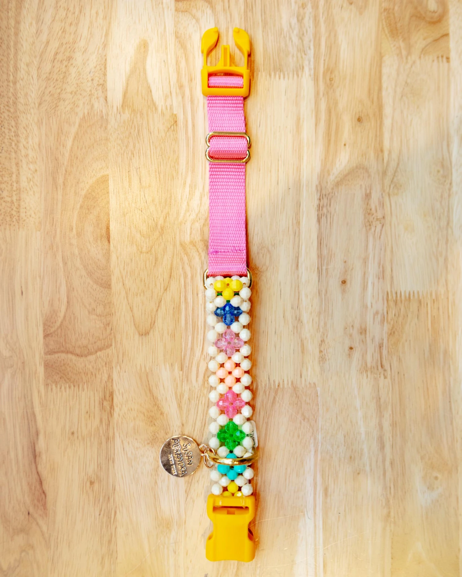 SUSAN ALEXANDRA Broadway Beaded Dog Collar In Matinee (Made In The USA) - Image 3