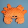 PET LOU Dotty The Crab Squeaky Plush Dog Toy