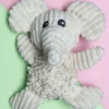 PET LOU Natural Elephant Squeaky Plush Dog Toy