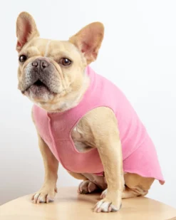 GOLD PAW Stretch Fleece Pullover In Rose Pink