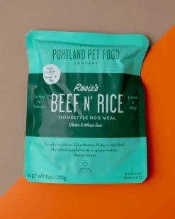 PORTLAND PET FOOD COMPANY Rosie's Beef N' Rice Meal Pouch For Dogs (Made In The USA)
